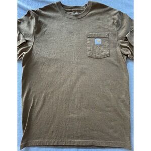 Carhartt Loose Fit Pocket T-Shirt Men's Regular Size L Brown‎ Loose Fit